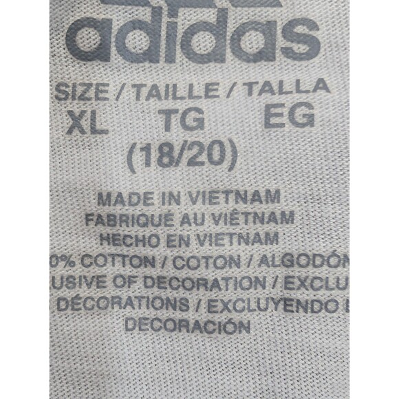 Adidas Long Sleeve T-Shirt Womens  Extra Large White Logo Striped Mountain Logo - Picture 3 of 11